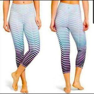 Athleta Ombrè Striped Colored Capris